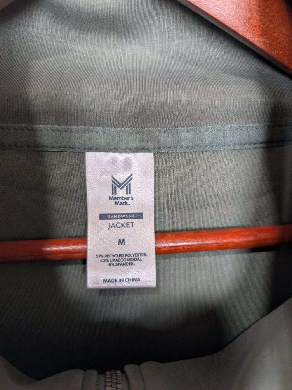 Comfy, Member's Mark Jacket, Sandwash, Sage Green Color NWT - Picture 3 of 5